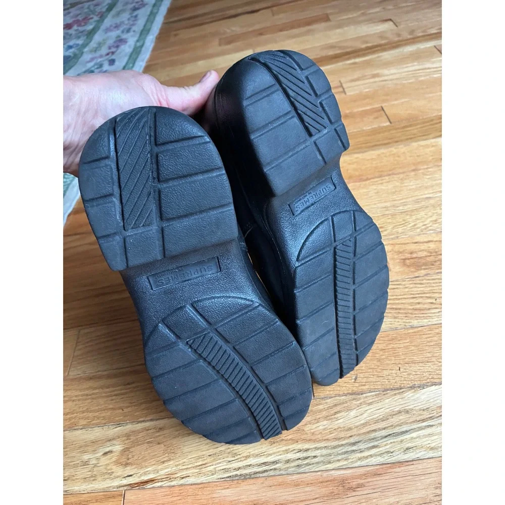 Supremes by Softspots Black Leather Mary Jane Buckle Shoes 8.5W Comfort Walking